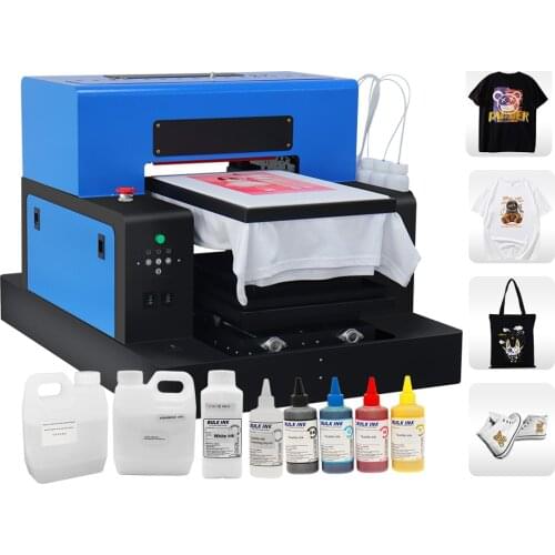 Automatic DTG Printer A3 Flatbed Printer T-shirt Print Machine For White and Dark T-shirts Hoodies Shoes Canvas Bag Jeans Shirt