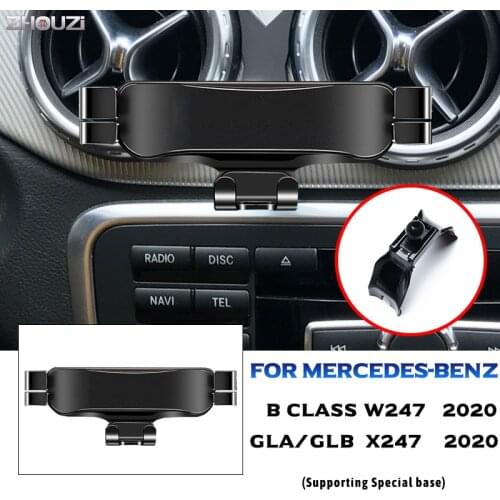 Car Mobile Phone Holder Mount GPS Stand Gravity Navigation Bracket For Mercedes Benz B CLASS W247 GLA GLB X247 2020 Accessories