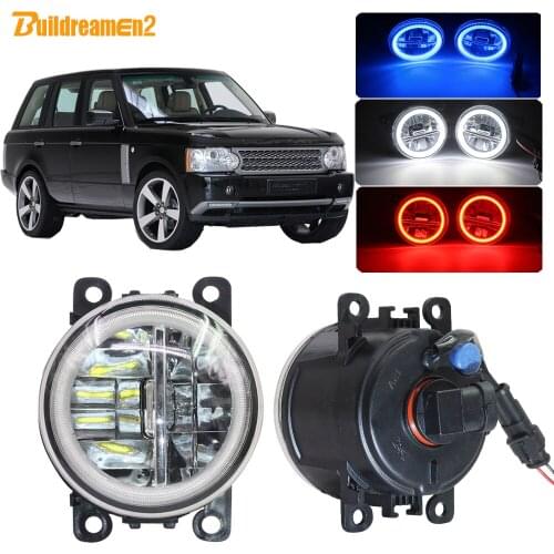 Buildreamen2 Car H11 LED Fog Light Kit Angel Eye Daytime Running Light DRL 12V For Land Rover Range Rover III SUV (LM) 2009-2012