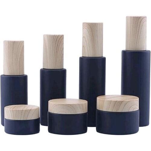 Black Frosted Glass Spary Refillable Ointment Bottles Empty Cosmetic Jar Pot Eye Shadow Face Cream Container 100pcs