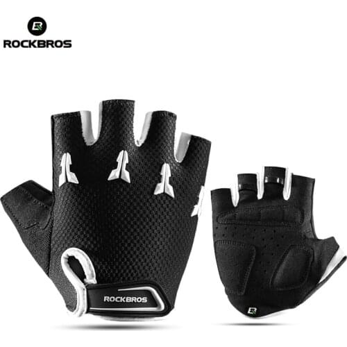 ROCKBROS Cycling Bicycle Bike Children Half Finger Gloves Kids Anti-stock Breathable Gel Pad Boys Girl Bike Sports Gloves Mitten