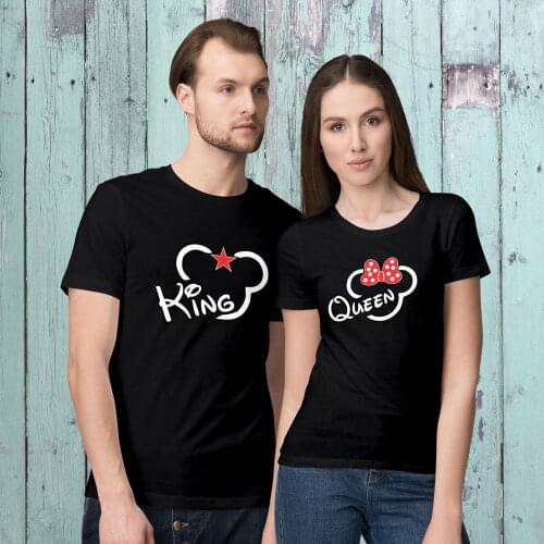 King and Queen for Couples T-shirts -Valentines Day Matching Funny T Shirts