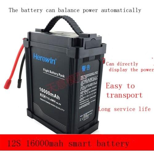 Haiying 12S agricultural plant protection uav 16000mah aircraft model aircraft intelligent lithium battery