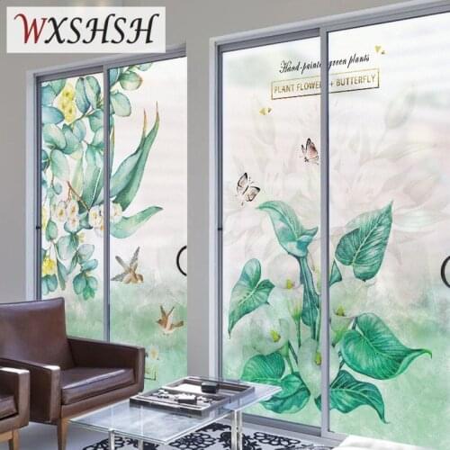 Customized Size Electrostatic Window Film Nordic Style Decorative Privacy Protection Glass Sticker For Home Office Market Store