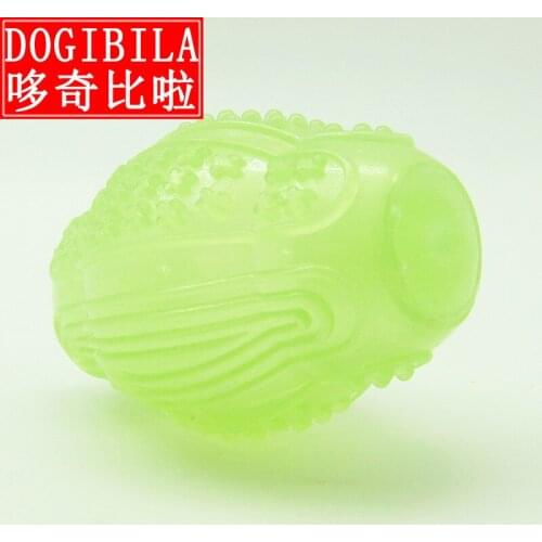 Red Interdigital Region Dog Toys AVEVA Noctilucent Sound Rugby Training Pets Dog Toys Novel Pets Articles