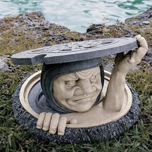 Creative Resin Naughty Gnome Small Figurine Easter Garden Decoration Outdoor Home Courtyard Balcony Decor Statue Sculpture Props