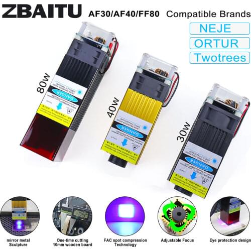 30W/40W/80W Laser Module Laser head, built-in FAC, High-power cutting and engraving, engraving mirror stainless steel