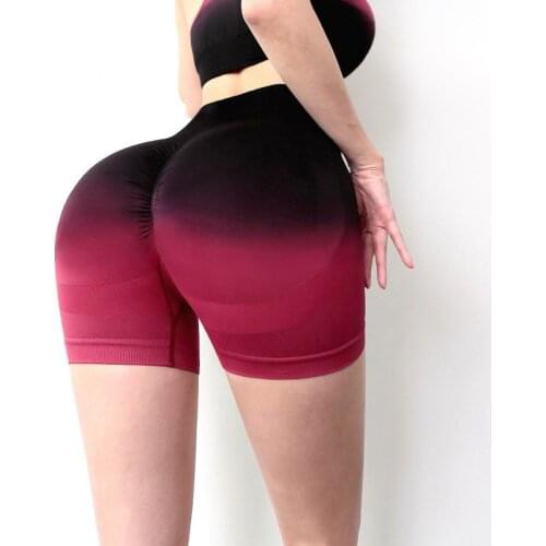 SALSPOR High Waisted Leggings Women Gym Clothing Leggins Push Up Elasticity Fashion Gradient Seamless Leggings for Woman