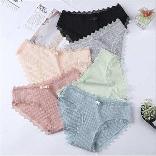 #MS627 LeafMeiry New Arrival Kawaii Cute Women Underwear Cotton Panties With Lace Lingerie for Girls