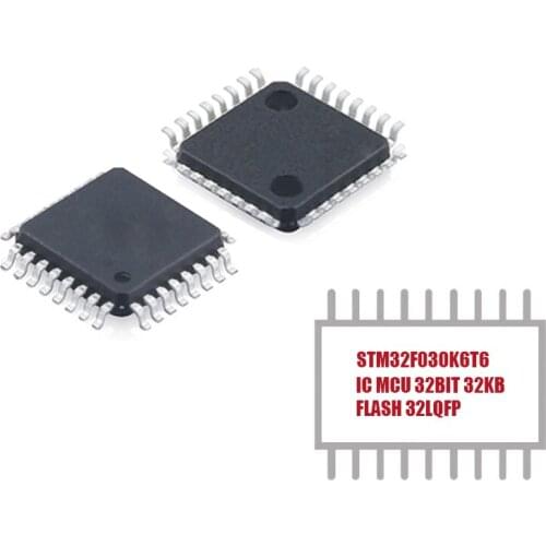 My Group Asia 1PCS STM32F030K6T6 IC MCU ARM Cortex-M0 series Microcontroller IC 32-Bit 48MHz 32KB (32K x 8) FLASH 32-LQFP (7x7)