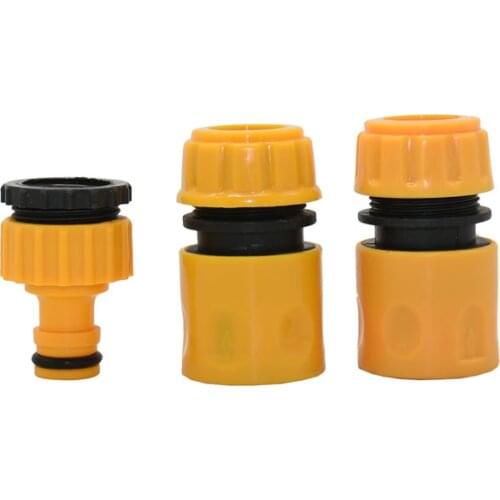 1/2 inch hose quick connector Kit 16mm hose Car wash Water gun Waterstop connector with female thread 1/2 3/4 adapter 1set