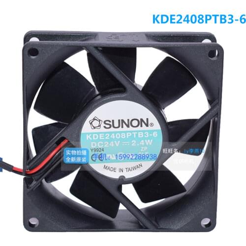 New KDE2408PTB3-6 24V 8025 2.4W 0.1A inverter cooling fan