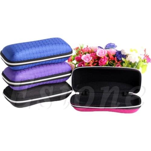 Protable Rectangle Zipper Sunglasses Hard Eye Glasses Case Eyewear Protector Box