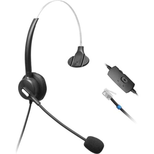 Wantek Call Center Telephone Headset Headphone with Mic Volume Mute Control for Cisco Unified IP Phones 7931G 7940G 7941G 7942G