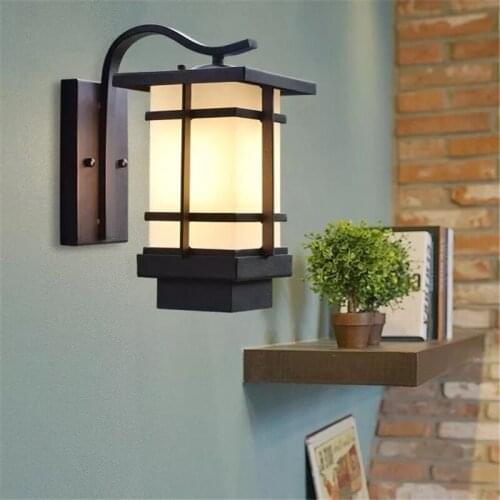 European outdoor lamp Outdoor Lighting Chinese outdoor wall lamp waterproof iron retro Japanese living room balcony aisle light