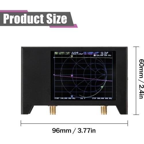 2.8 Inch Screen 3G Vector Network Analyzer S-A-A-2 NanoVNA V2 Antenna Analyzer Shortwave HF VHF UHF with Iron Housing USB DIY