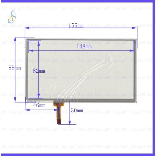 ZhiYuSun 064027 155mm*88mm 6.2inch 4-wire resistive touch panel for Car DVD, 155*88 this is compatible for TM062RDH03 display
