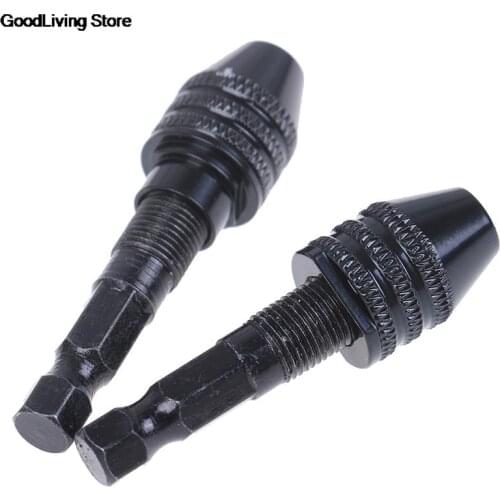 1pcs 1/4'' inch hex shank keyless drill bit quick change chuck adapter converter Tool Accessories