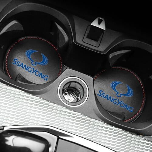 1pcs Car Cup Holder Coaster Non slip Pad Mat Interior Decoration For SsangYong Actyon Turismo Rodius Rexton Korando Kyron