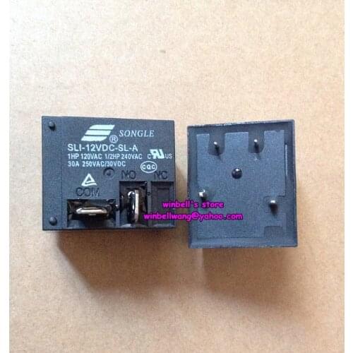 10pcs!!! Brand new and original SONGLE relay SLI-12VDC-SL-A 4pins normally open 30A 250VAC , in stock