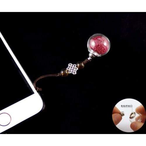 2PCS Hollow Fillable Glass Locket Hair Locket Urn keychain Cellphone Strap Cremation Jewelry Urn For Human Ashes Memorial Gift
