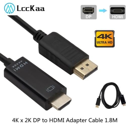 4K x 2K DisplayPort to HDMI-compatible Adapter Converter Display Port Male DP to Male HD TV Cable Adapter Video Audio For PC TV