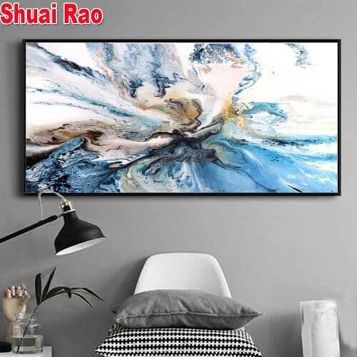 Large art diamond mosaic Abstract Unreal Clouds 5 d diamond painting Wild animal 3d diy diamond embroidery full round drill