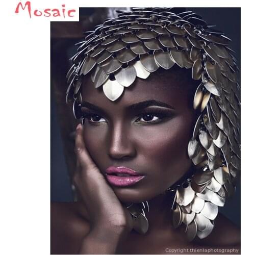 Photo custom african woman full square/round drill 5D DIY Diamond Painting 3d Picture Of Rhinestones Embroidery Diamond Mosaic