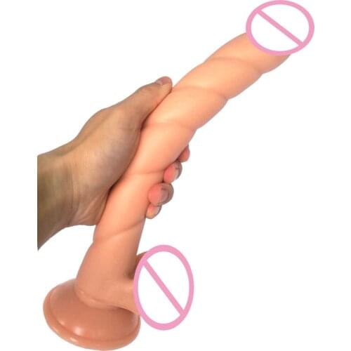 AMABOOM 32*4CM Long Dildo Artificial Penis Flexible Suction Cup Big Dildos Anal Butt Plug Adult Sex Toys For Women Men
