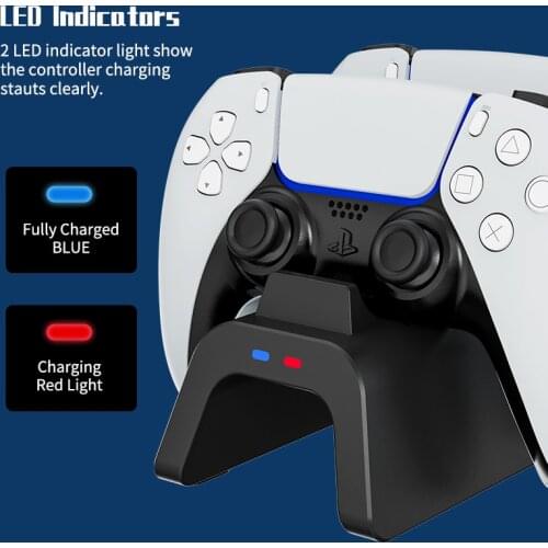 Aolion Quick Dual Charging Dock with Type C Wireless Game Controller Charger Stand For PS5 Gamepads