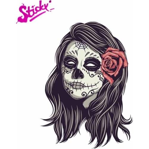 Car Styling Sugar Rose Skull Anime car sticker decal decor waterproofn motorcycle Off-road laptop trunk guitar Vinyl sticker