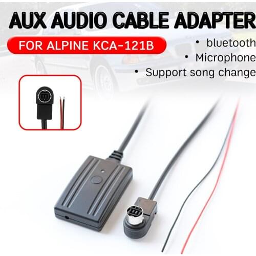 Bluetooth Adapter Hands-free Hifi aux module for ALPINE 9887/105/117/9855/305S Head Unit for ALPINE KCA-121B Aux Receiver Cable