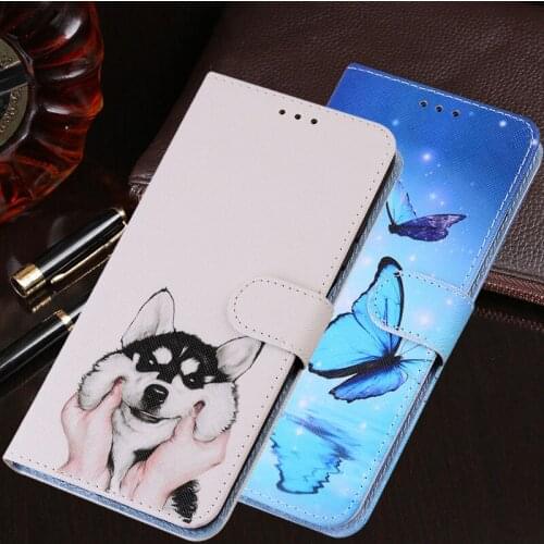 Flower Dog Flip Cover For Huawei P20 P30 Pro P40 Lite E Y5 Y6 Y9 Prime 2019 Y8P Y7P Y6P Y7A P Smart 2021 Leather Wallet Case