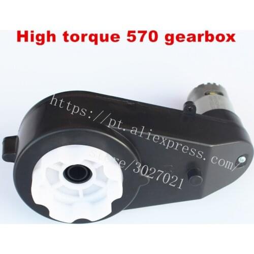 Children electric car gearbox with high torque 12v / 6v dc motor,high power electric motor with gear box,High speed rs570 motor