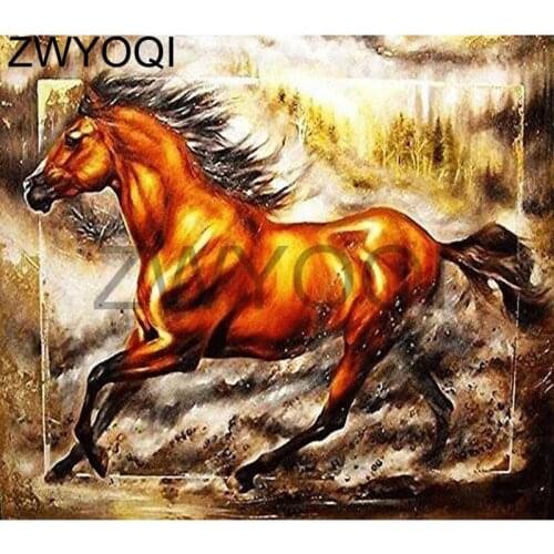 DIY 3D Diamond mosaic horse Full Round Diamond painting Cross stitch horse animal Full Square Diamond embroidery horse animal