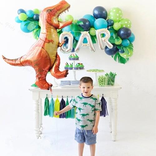 Giant Dinosaur Foil Balloons Arch Garland Kit Boy Children Jurassic World Animal Dinosaur Theme Balloon Birthday Party Decor Toy