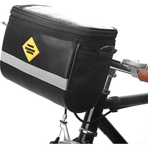 Insulated Bicycle Handlebar Cooler Bag Waterproof MTB Bike Cycling Handlebar Basket Front Bag Pannier Shoulder Bag