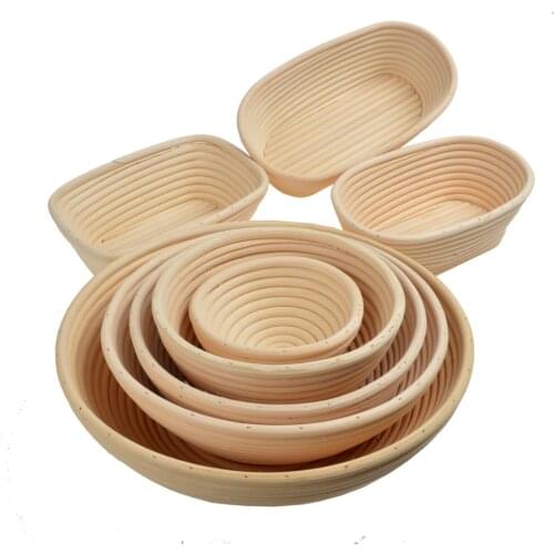 Round Oval Rattan Bread Proofing Basket Bread Baking Mould Mold Sourdough Banneton Bread Dough Proving Fermentation Basket