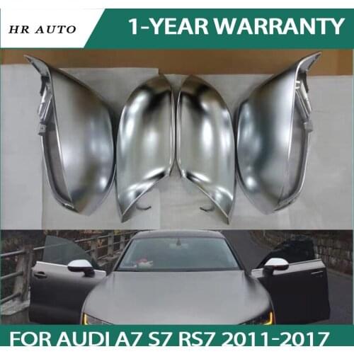 Car Side Replacement Rear View Rearview Mirror Caps Cover 2011 2015 2017 Mirror Cover 4pcs Left & Right fit for AUDI A7 S7 RS7