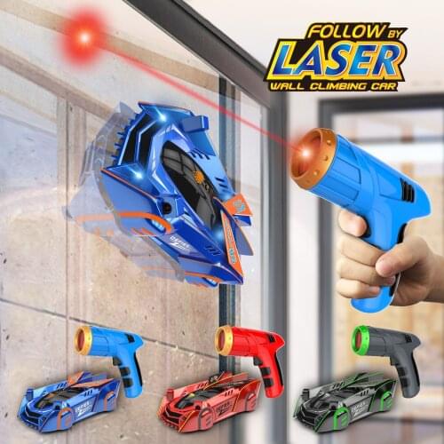 Rc Car Stunt Infrared Laser Tracking Wall Ceiling Climbing Follow Light Electric Anti Gravity Drift 360 Rotating Car for Kid Toy