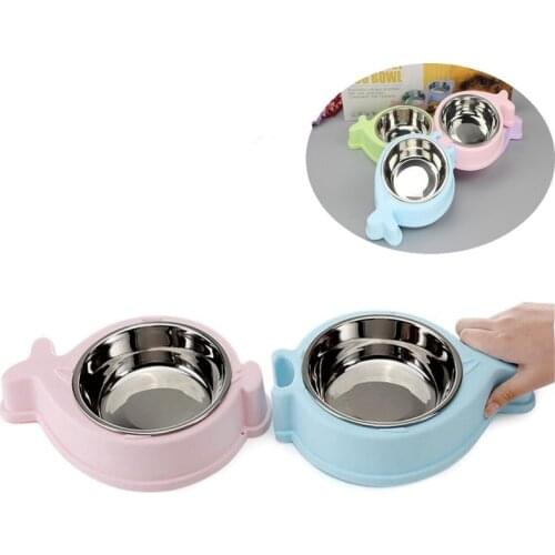 Pet Double Feeder Bowl Stainless Steel Bowl Drinking Water Eat Food Storage Container Cat Dog Feeding Pet Products dog bowls