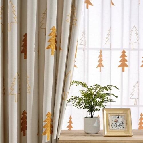 Cartoon Curtain Shading Finished Bedroom Balcony Bay Window Custom Cotton Linen Fabric