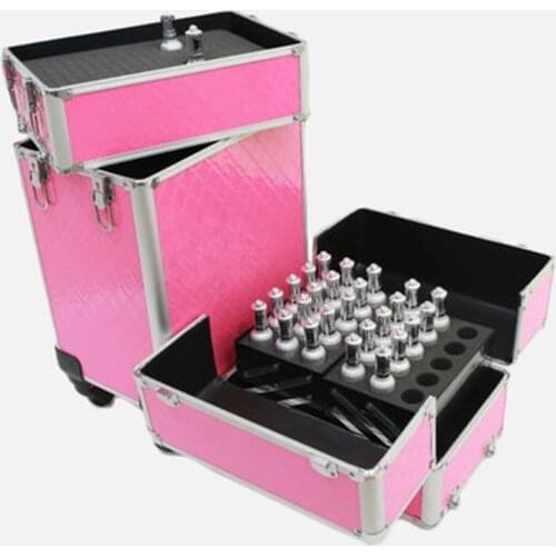 New Fashion Makeup Case Trolley Portable Portable Professional Makeup Artist Manicure Tattoo Multi-layer Large Capacity Toolbox