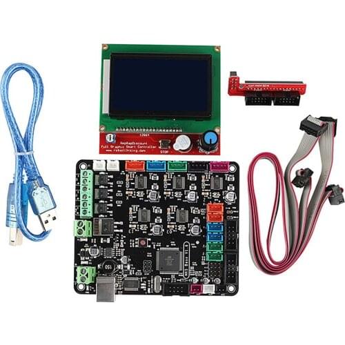 Main Control Board Motherboard Kit MKS BASE V1.6+12864 LCD Compatible With Mega2560 Ramps1.4 for 3D Printer