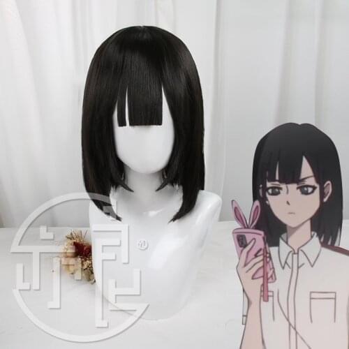 New Limit DEVIL GAME Time Agent Qiao Ling Cosplay Wig Black Wig Halloween Carnival Party Anime Props