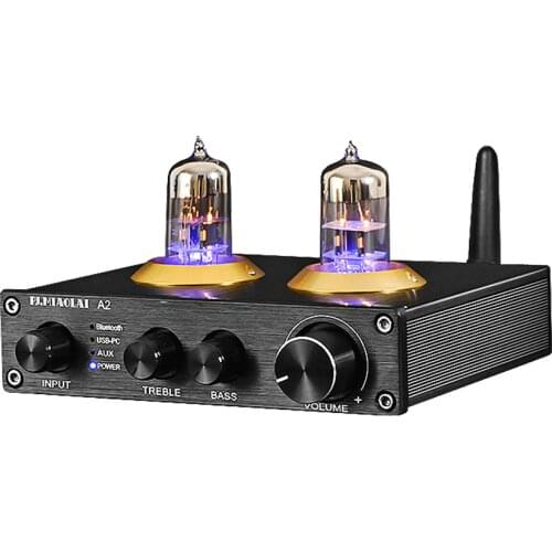 PJ.MIAOLAI HiFi Stereo 6N3 Vacuum Tube Amplifier Bluetooth 5.0 Preamplifier USB-PC Decoder AUX Preamp DIY For Home Sound Theater