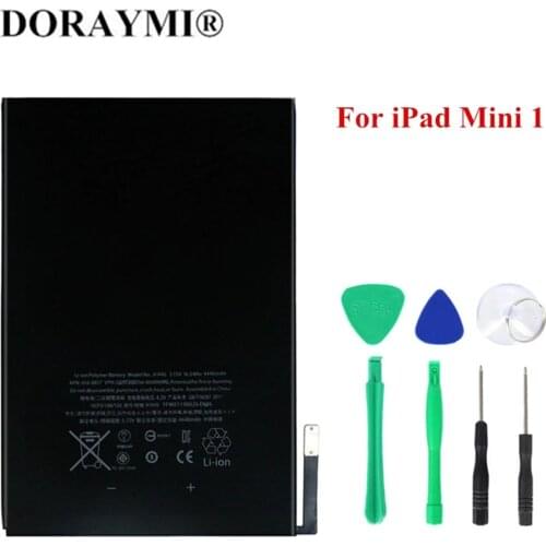 DORAYMI 4440 mAh A1432 A1454 A1455 Tablet Battery for iPad Mini 1 High Quality Replacement Li-ion Bateria