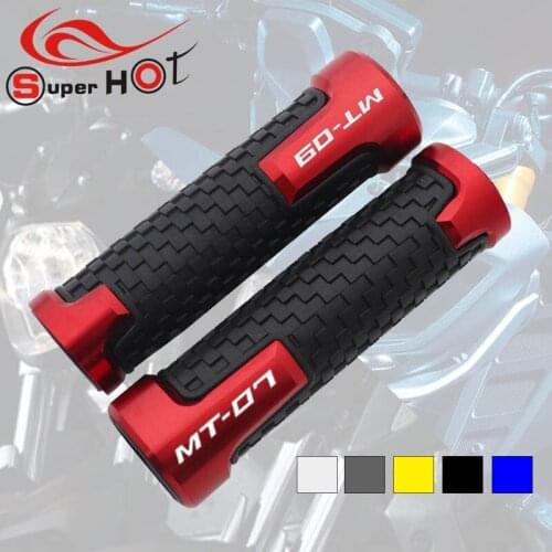 For Yamaha MT09 MT07 MT-07 MT-09 tracer 2014-2020 Motorcycle Accessories MT09/07 LOGO CNC Handlebar Knobs Handle Hand Grips