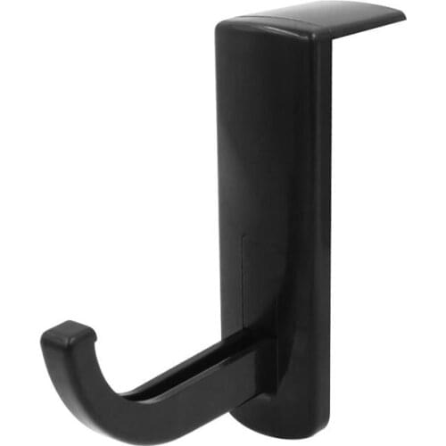 Headphone Rack Plastic Headset Wall Holder PC Display Earphone Hanger Adhesive Headset Holder, White/Black