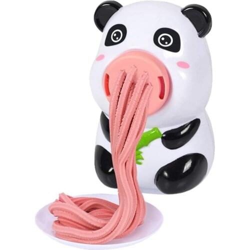 Dough Kitchen Creations Playset Cute Panda Shape Noodle Machine Handmade Color Mud Tools Baking Tools Accessories